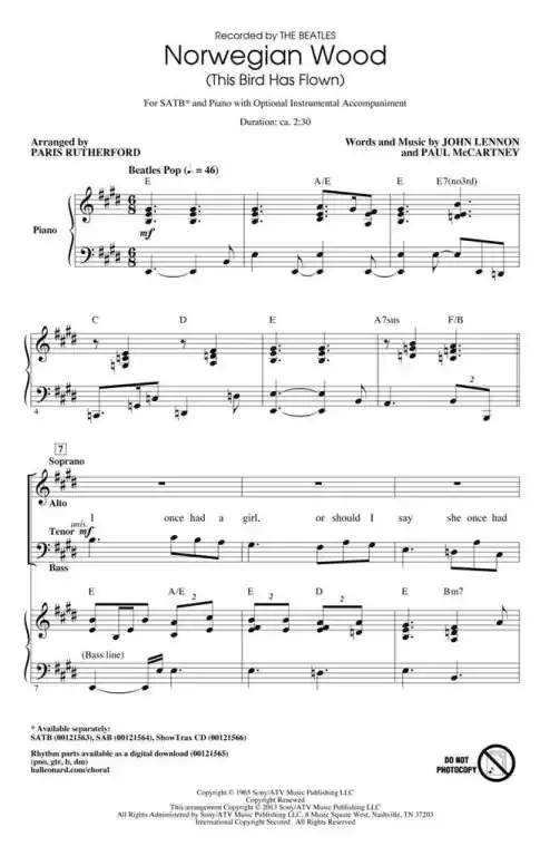 Lennon, John Norwegian Wood (This Bird Has Flown)