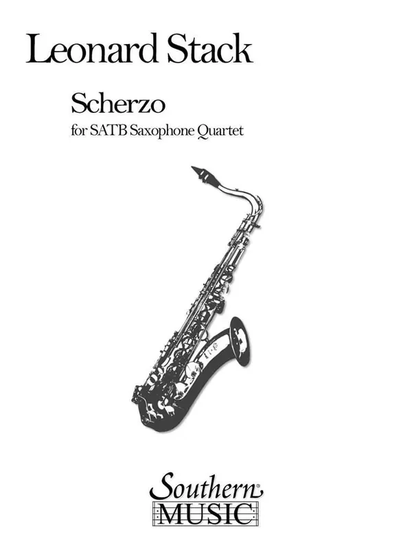 Leonard Stack Scherzo For Saxophone Quartet Saxophon Ensemble