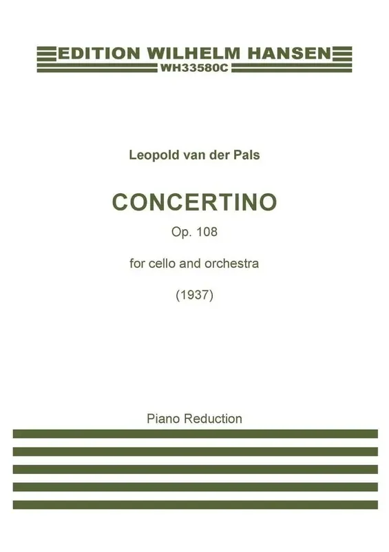 Leopold van der Pals Concertino For Cello And Orchestra Orchester mit Solo