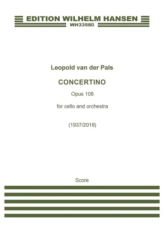 Leopold van der Pals Concertino For Cello And Orchestra Orchester mit Solo