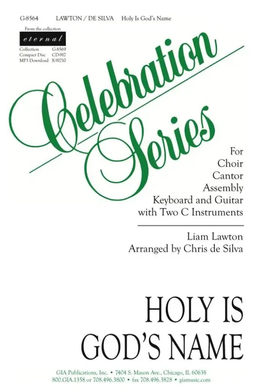Liam Lawton Holy Is God‘s Name – Guitar part (Arr. Chris de Silva) Gemischter Chor mit Begleitung