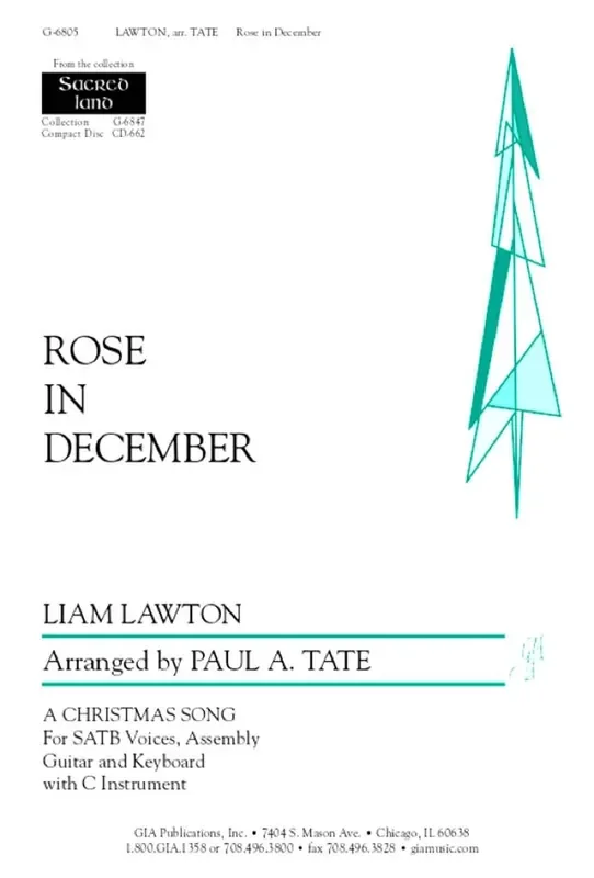 Liam Lawton Rose in December – Guitar part (Arr. Paul A. Tate) Gemischter Chor mit Begleitung