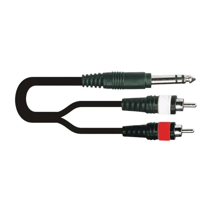 LK Adapterkabel Y-004 2x Cinch Male – 6,3mm-Stereoklinke 3 Meter