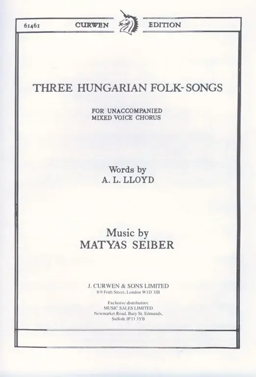 Lloyd, Al – Seiber Mátyás Three Hungarian Folk-Songs