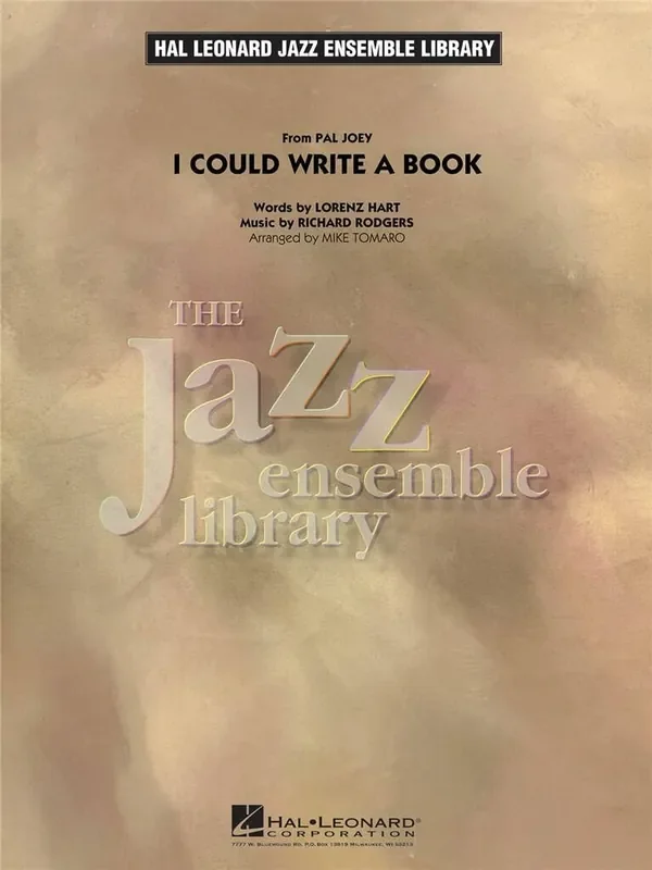 Lorenz Hart I Could Write A Book (Arr. Mike Tomaro) Jazz Ensemble