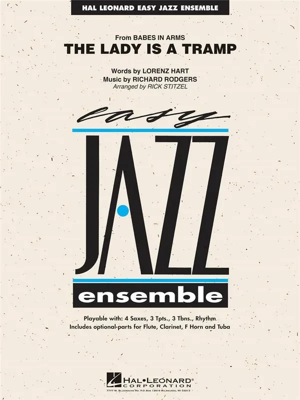 Lorenz Hart The Lady Is a Tramp (Arr. Rick Stitzel) Jazz Ensemble