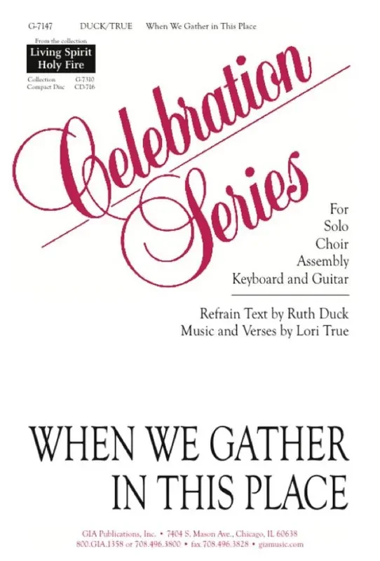 Lori True When We Gather in This Place – Guitar part Gemischter Chor mit Begleitung