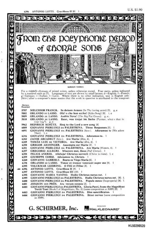 Lotti, Antonio Crucifixus 2 Latin