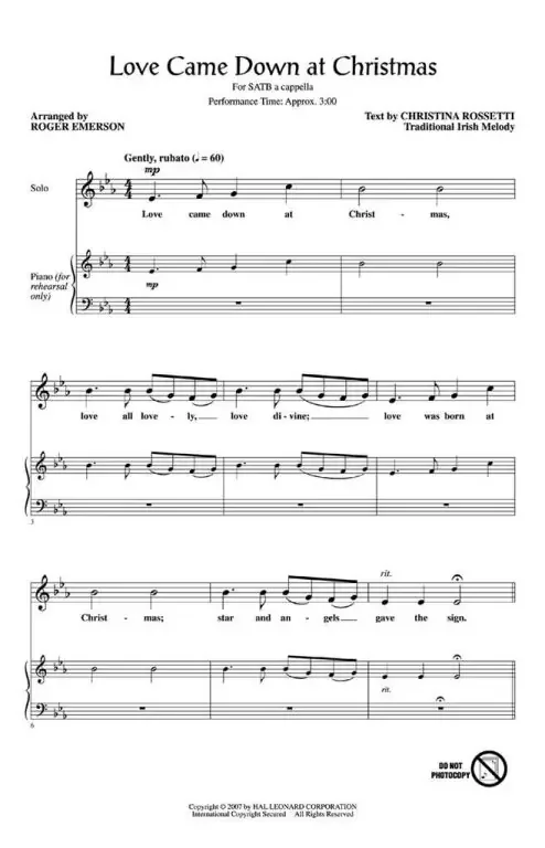 Love came down at Christmas