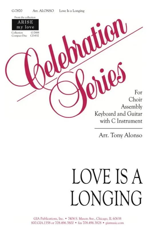 Love Is a Longing – Instrument Part (Arr. Tony Alonso) Gemischter Chor mit Klavier/Orgel