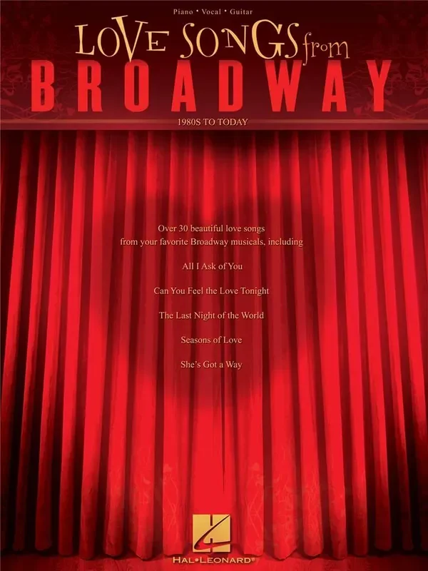 Love Songs from Broadway Klavier, Gesang, Gitarre (Songbooks)