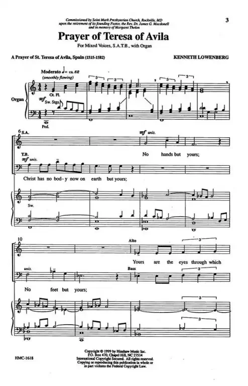 Lowenberg, Kenneth Prayer Of Teresa Of Avila