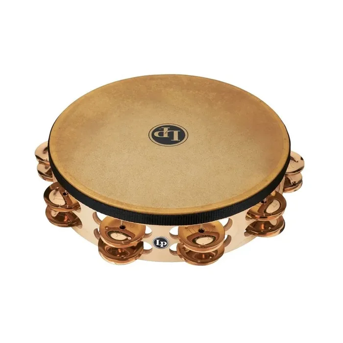 LP Tambourine Pro 10in Double Row With Head LP384-BZ 10″ Bronze