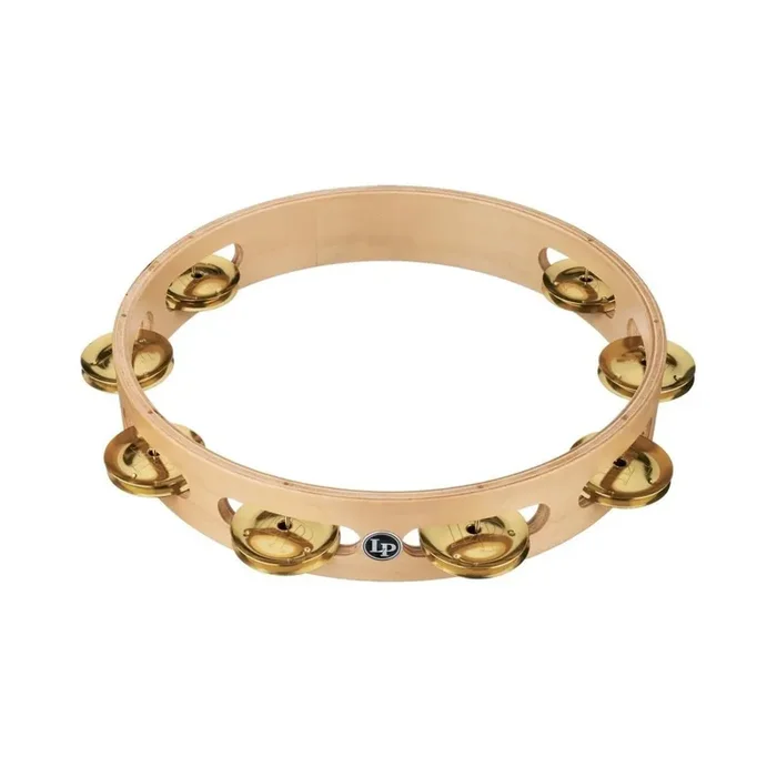 LP Tambourine Pro 10in Single Row Tambourine LP380A-BR Brass