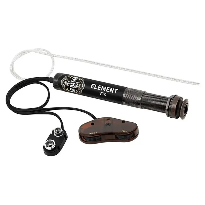 LR Baggs EAS VTC Element active pickup system with endpin preamp and soundhole volume + tone control