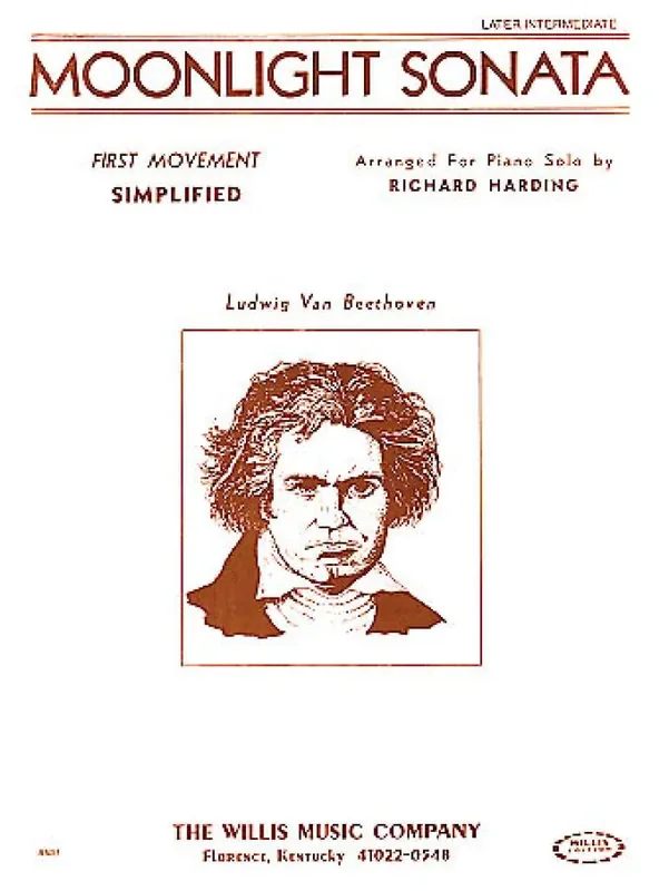 Ludwig van Beethoven Moonlight Sonata (1st Movement) (Arr. Richard Harding) Klavier Solo