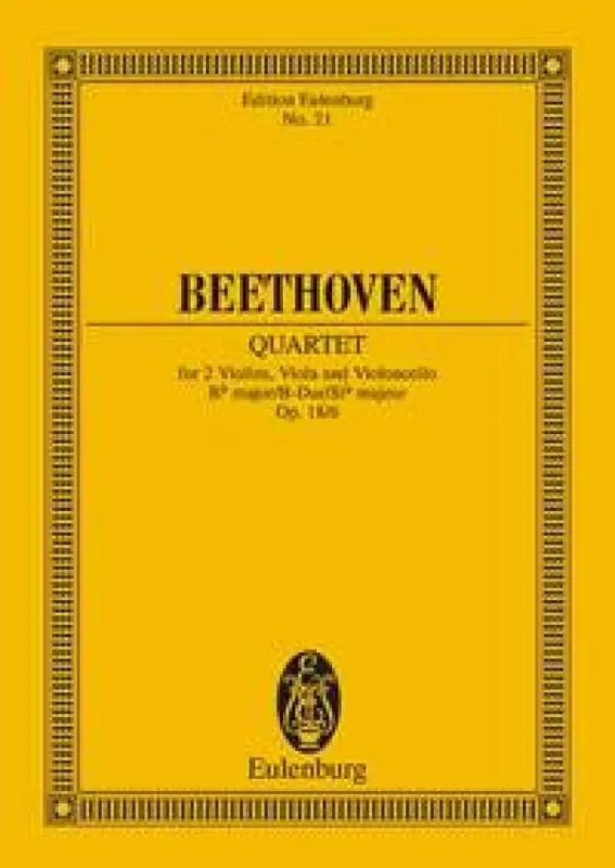 Ludwig van Beethoven String Quartet Bb major op. 18/6 Streichquartett