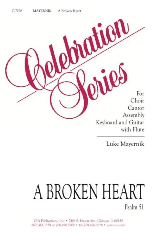 Luke Mayernik A Broken Heart – Guitar part Gemischter Chor mit Klavier/Orgel