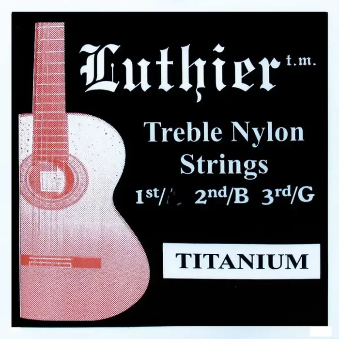 Luthier diskantsnarenset, E-1+B-2+G-3, titanium/nylon