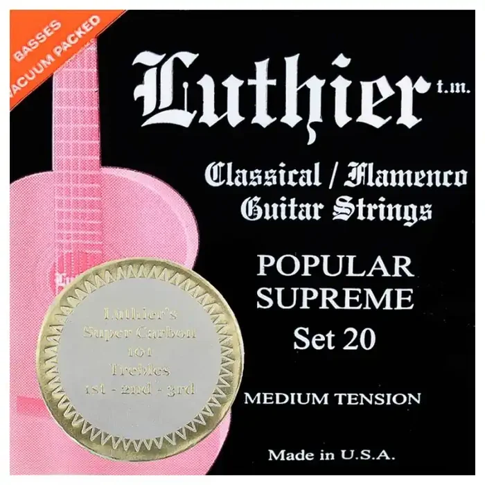 Luthier Super Carbon 101 string set classic, flamenco Popular Supreme, medium tension, with carbon trebles