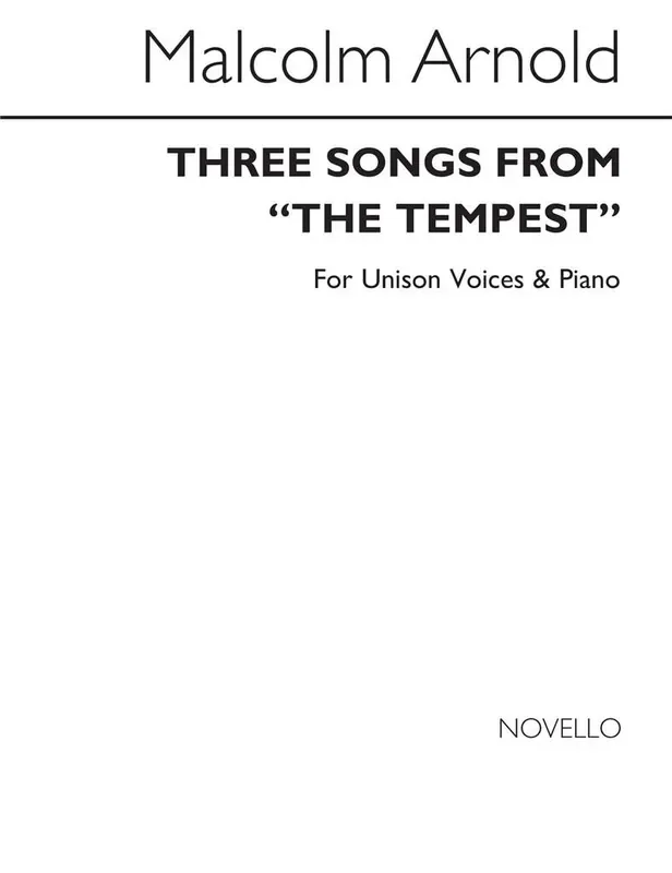Malcolm Arnold Three Songs From The Tempest Gemischter Chor mit Klavier/Orgel