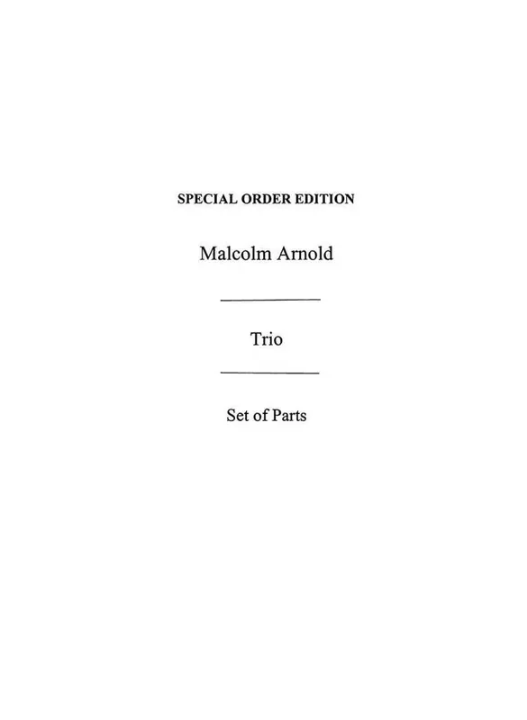 Malcolm Arnold Trio Op.6 Kammerensemble
