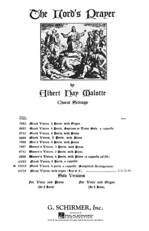 Malotte, Albert H. The Lord‘s Prayer (SSA)