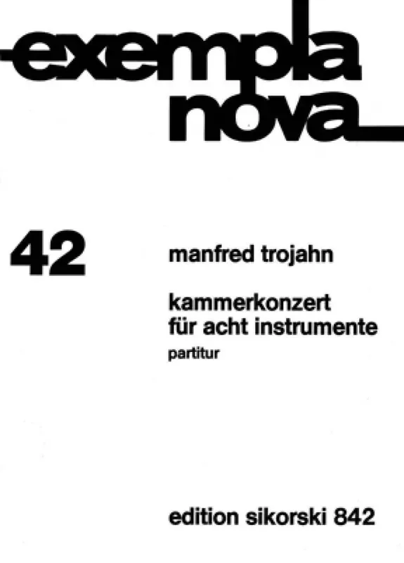 Manfred Trojahn Kammerkonzert Kammerensemble