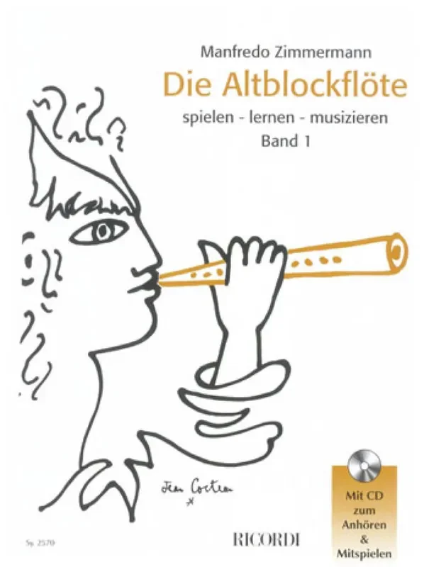 Manfredo Zimmermann Die Altblockflöte Band 1 – mit CD Altblockflöte
