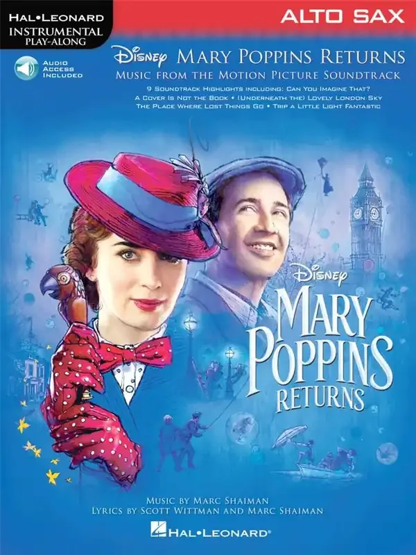 Marc Shaiman Mary Poppins Returns for Alto Sax Altsaxophon