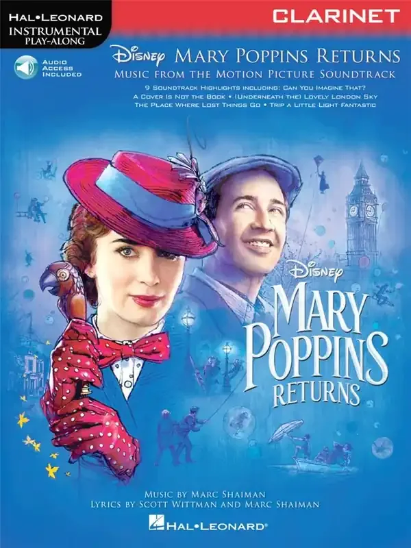 Marc Shaiman Mary Poppins Returns for Clarinet Klarinette Solo