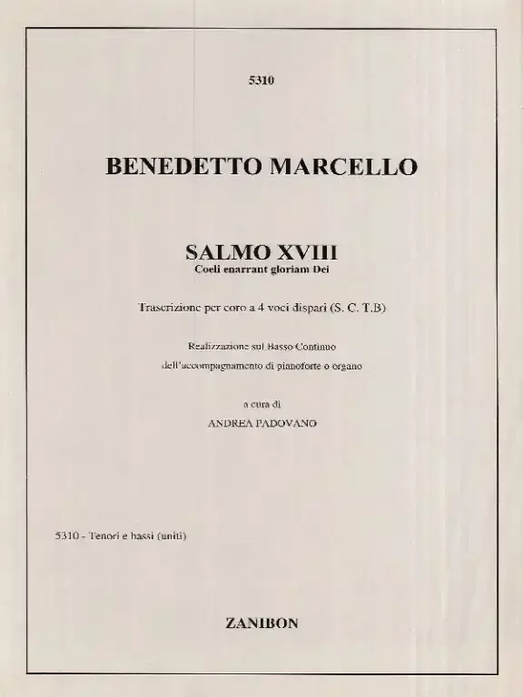 Marcello, Benedetto Salmo XVIII