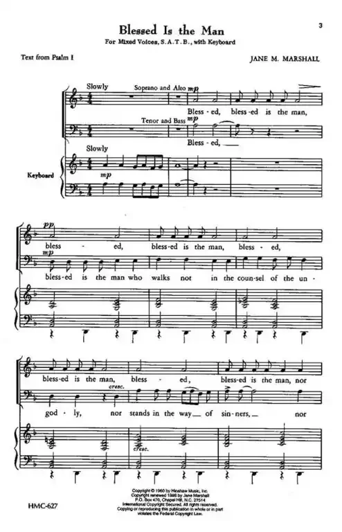 Marshall, Jane Blessed Is The Man