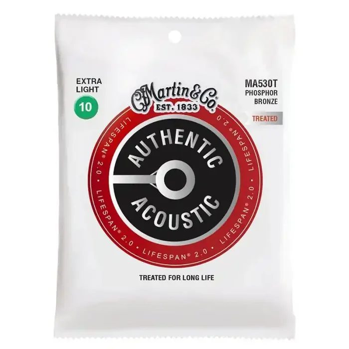 Martin Authentic Acoustic Lifespan 2 string set phosphor bronze, extra light