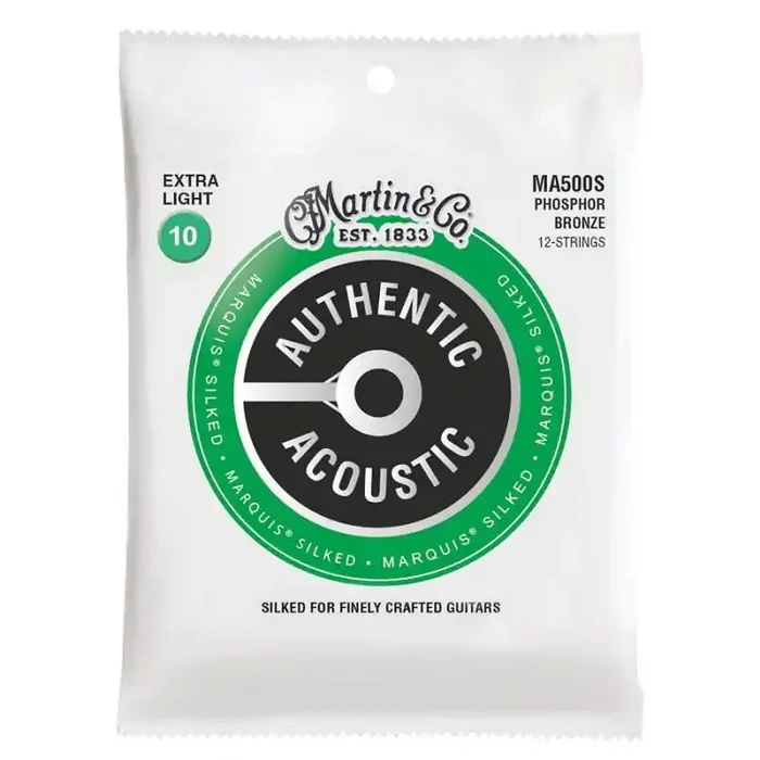 Martin Authentic Acoustic Silked string set 12-string phosphor bronze, extra light