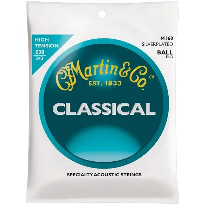 Martin Classical string set silver wound & clear nylon, 028-032-040-030-035-043, ball end