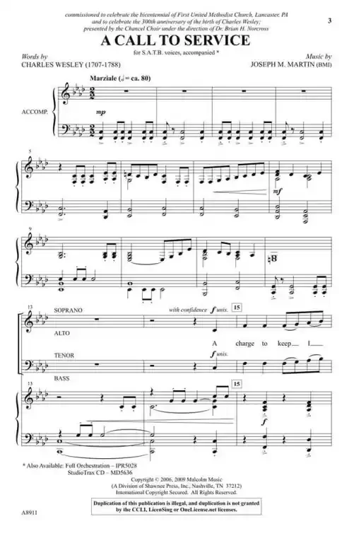 Martin, Joseph M. A Call To Service