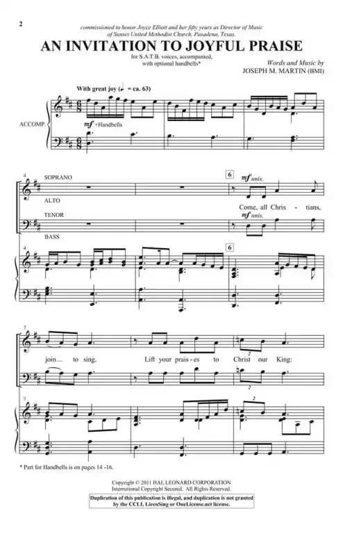 Martin, Joseph M. An Invitation to Joyful Praise