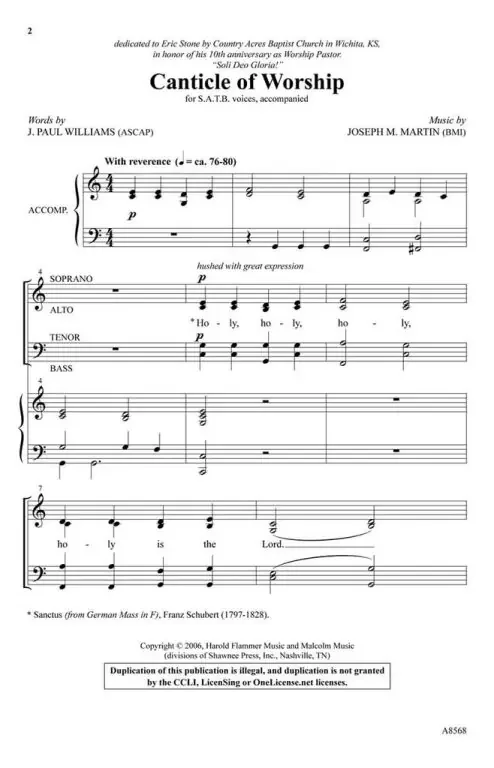 Martin, Joseph M. Canticle of Worship