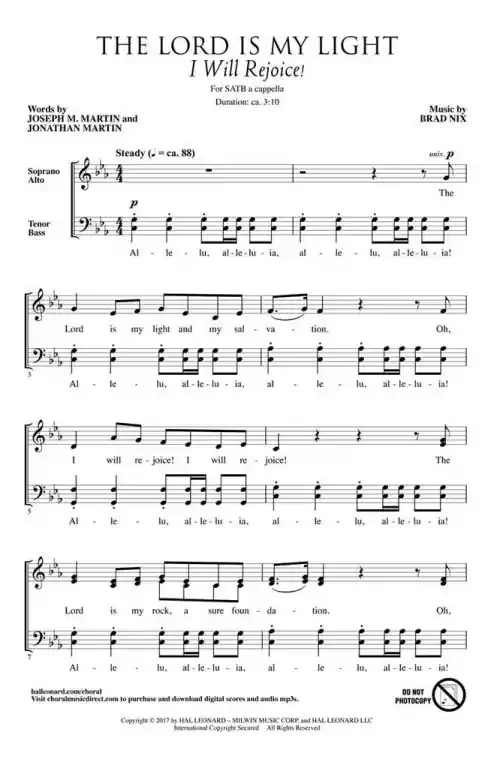 Martin, Joseph M. The Lord Is My Light