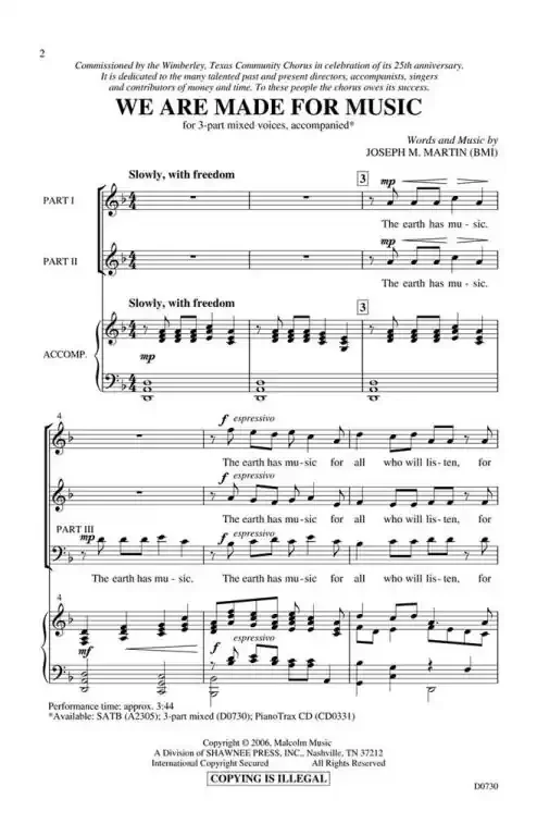 Martin, Joseph M. We Are Made for Music