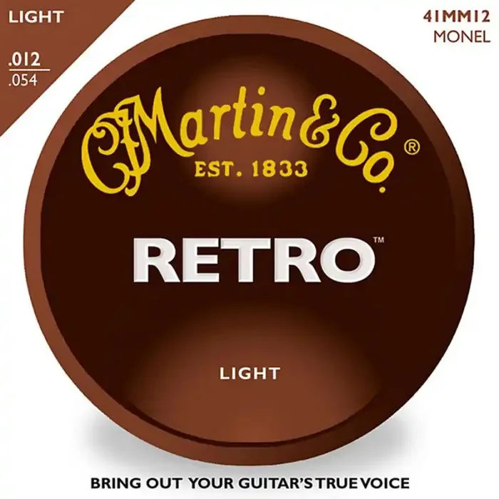 Martin Retro Series snarenset akoestisch, monel, light, 012-015-025-031-041-054