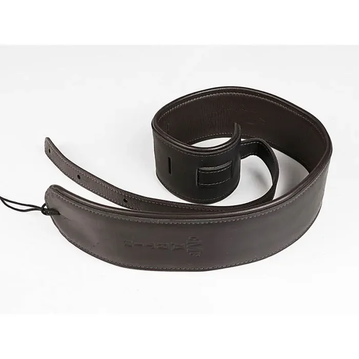 Martin rolled ball glove leather guitar strap 2,65″ black