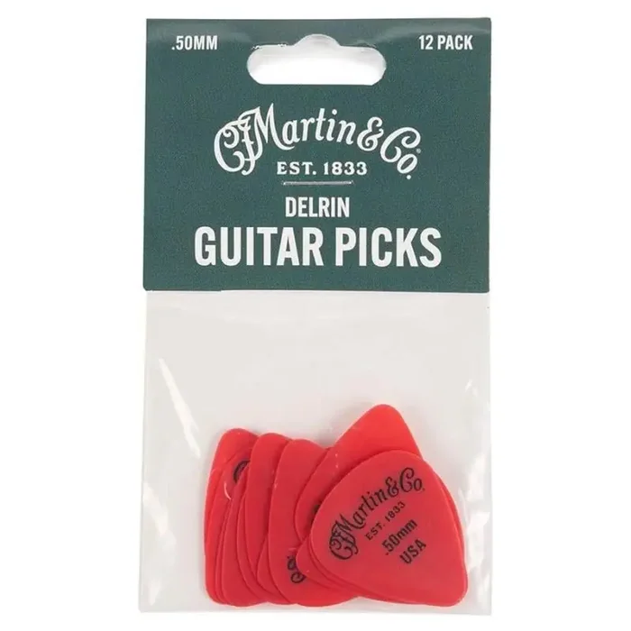 Martin SPA pick pack Delrin picks 12-pcs, 0.50mm red