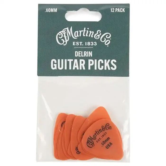 Martin SPA pick pack Delrin picks 12-pcs, 0.60mm orange