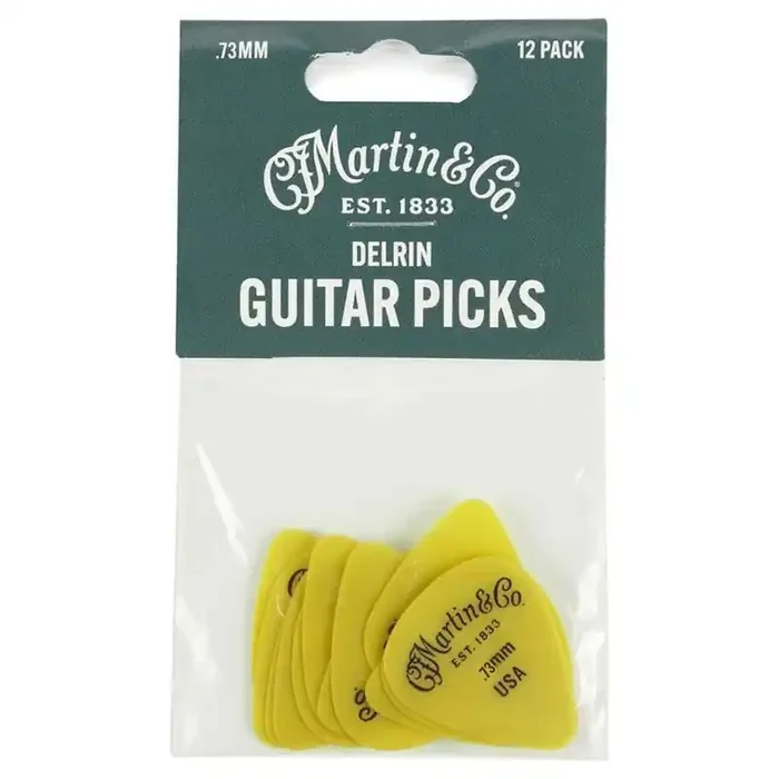Martin SPA pick pack Delrin picks 12-pcs, 0.73mm yellow