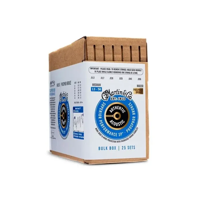 Martin Superior Performance SP PB BULK – 25 string sets phosphor bronze, medium 013-017-026-035-045-056