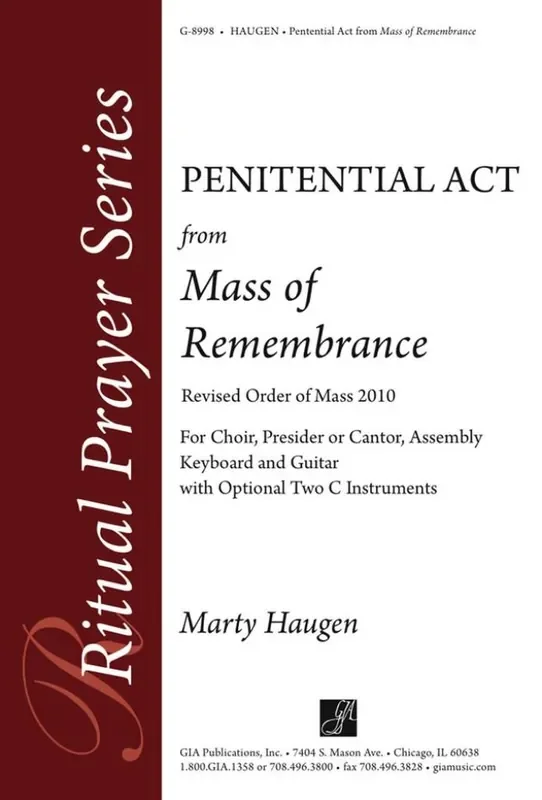 Marty Haugen Penitential Act from Mass of Remembrance Gemischter Chor mit Ensemble
