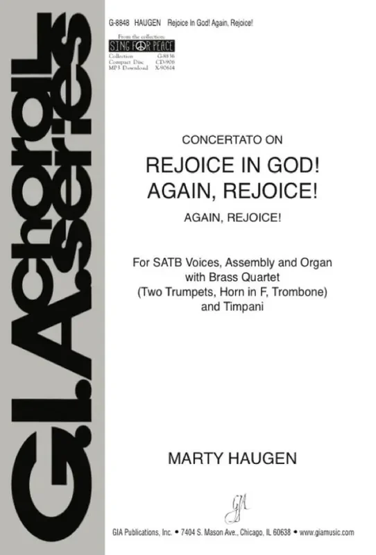 Marty Haugen Rejoice In God! Again, Rejoice! – Gemischter Chor mit Ensemble