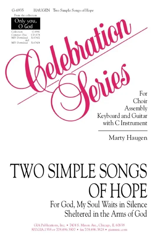 Marty Haugen Two Simple Songs of Hope – C Instrument Part Gemischter Chor mit Begleitung